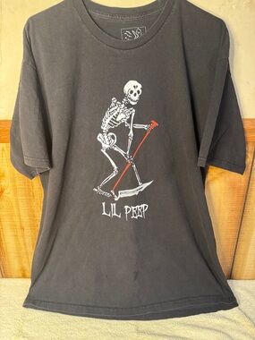 Lil Peep Schemaposse OG Skeleton Grim Reaper T-Shirt Large (L) Official Merch